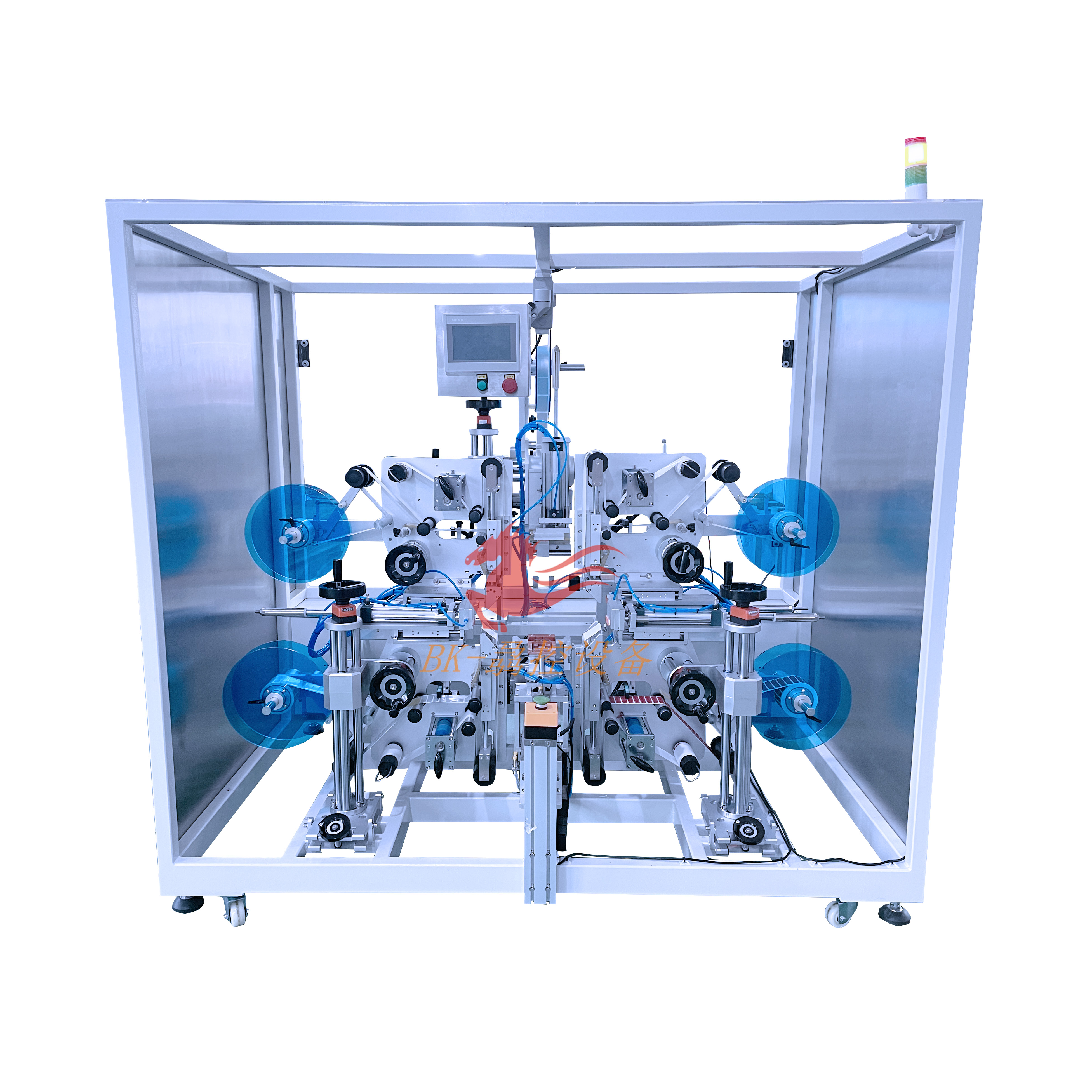 BK-309F 定制五标头电池自动贴标机